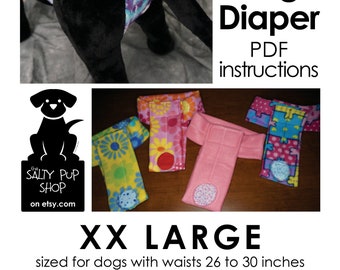 Instrucciones en PDF para hacer un pañal de lujo para perros tamaño XX grande