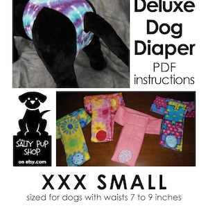 Extra-Extra-Extra Small - DIY Deluxe Dog Diaper PDF Instructions
