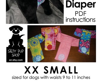 Extra-Extra Small - DIY Deluxe Dog Diaper PDF Instructions