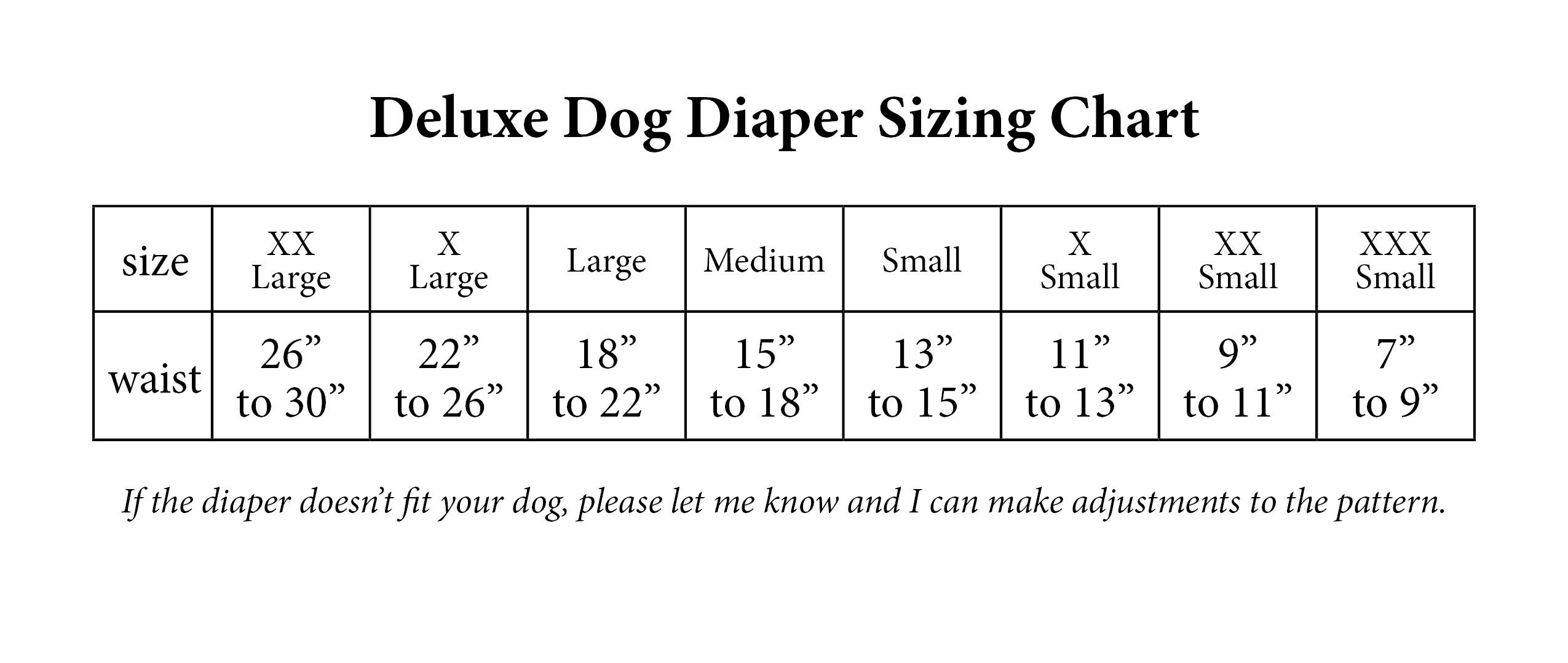 Extra Large DIY Deluxe Dog Diaper PDF Instructions Etsy