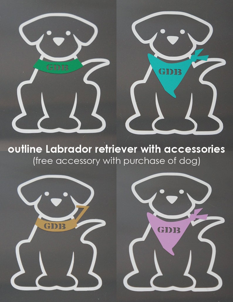 Labrador Retriever Vinyl Decal Outline - Etsy