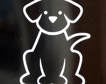 thumbnail image 2 of Labrador Retriever Dog Silhouette Car Sticker - TenStickers 2 of 9