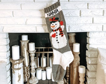 Knit Christmas Stocking - Frosty No Feet