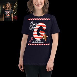 Gilliland twisted candy cane Women&#39;s Relaxed T-Shirt,Christmas t-shirt , family Christmas, gingerbread man, merrymaking Christmas, g candy