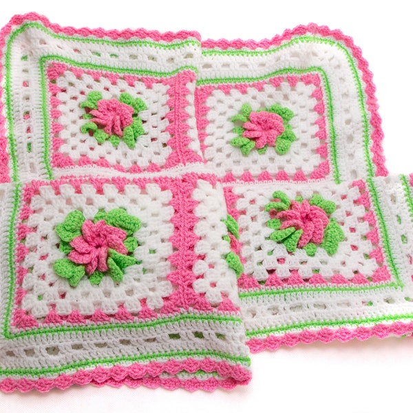 Victorian style crochet blanket made to the original design with a modern twist. Unique and hand made just for you