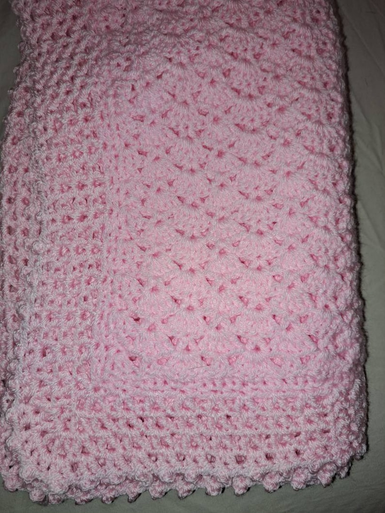 Hand Crochet Baby Blanket in Traditional Style Etsy