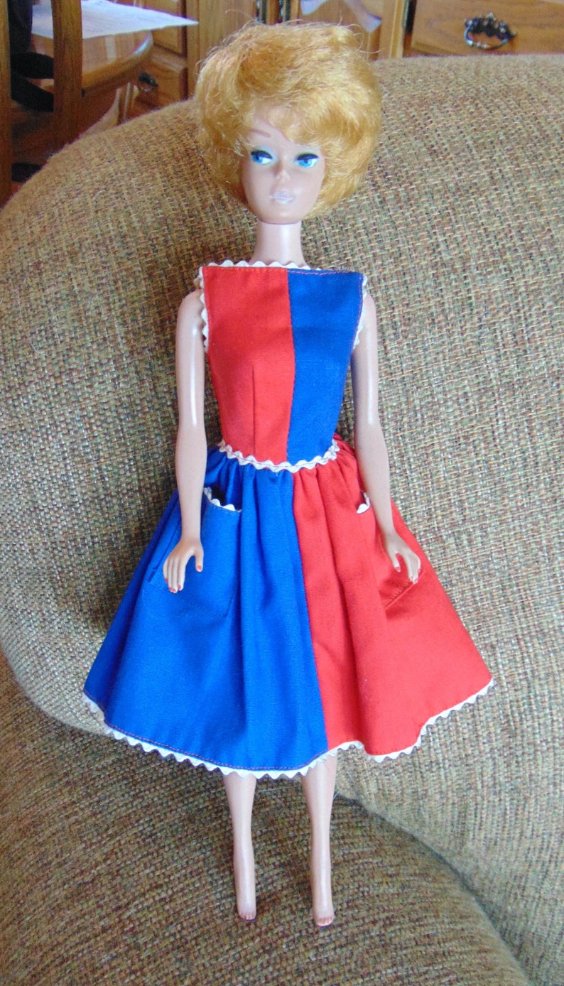 Vintage Blonde Barbie Bubble Cut in Crisp Tagged Dress Etsy