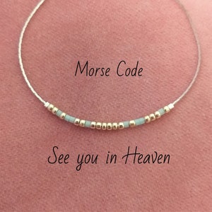 Sympathy bracelet for loss of best friend brother sister, Subtle jewelry for women loss of child Miscarriage gift Morse code funeral / MBI6