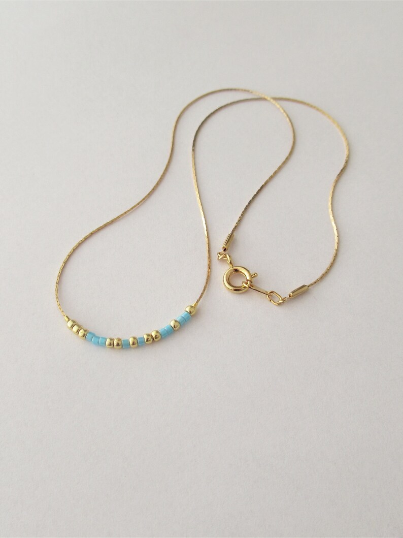 Thin Beaded Morse Code Necklace for Women, Custom Name Necklace Dainty ...