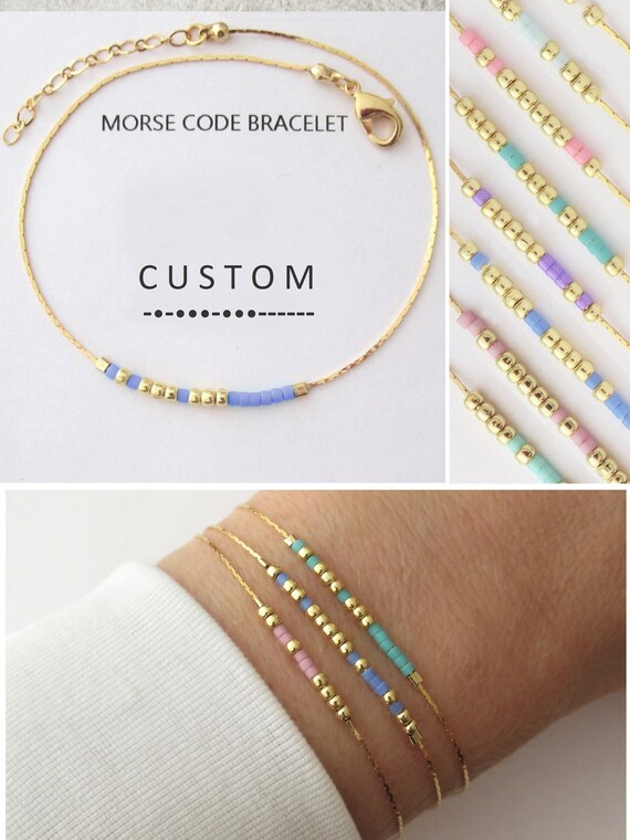 morse code bracelets etsy