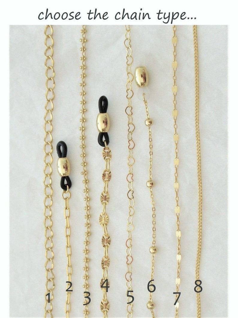 Eyeglass chain hanger Gold sunglasses necklace Glasses Etsy
