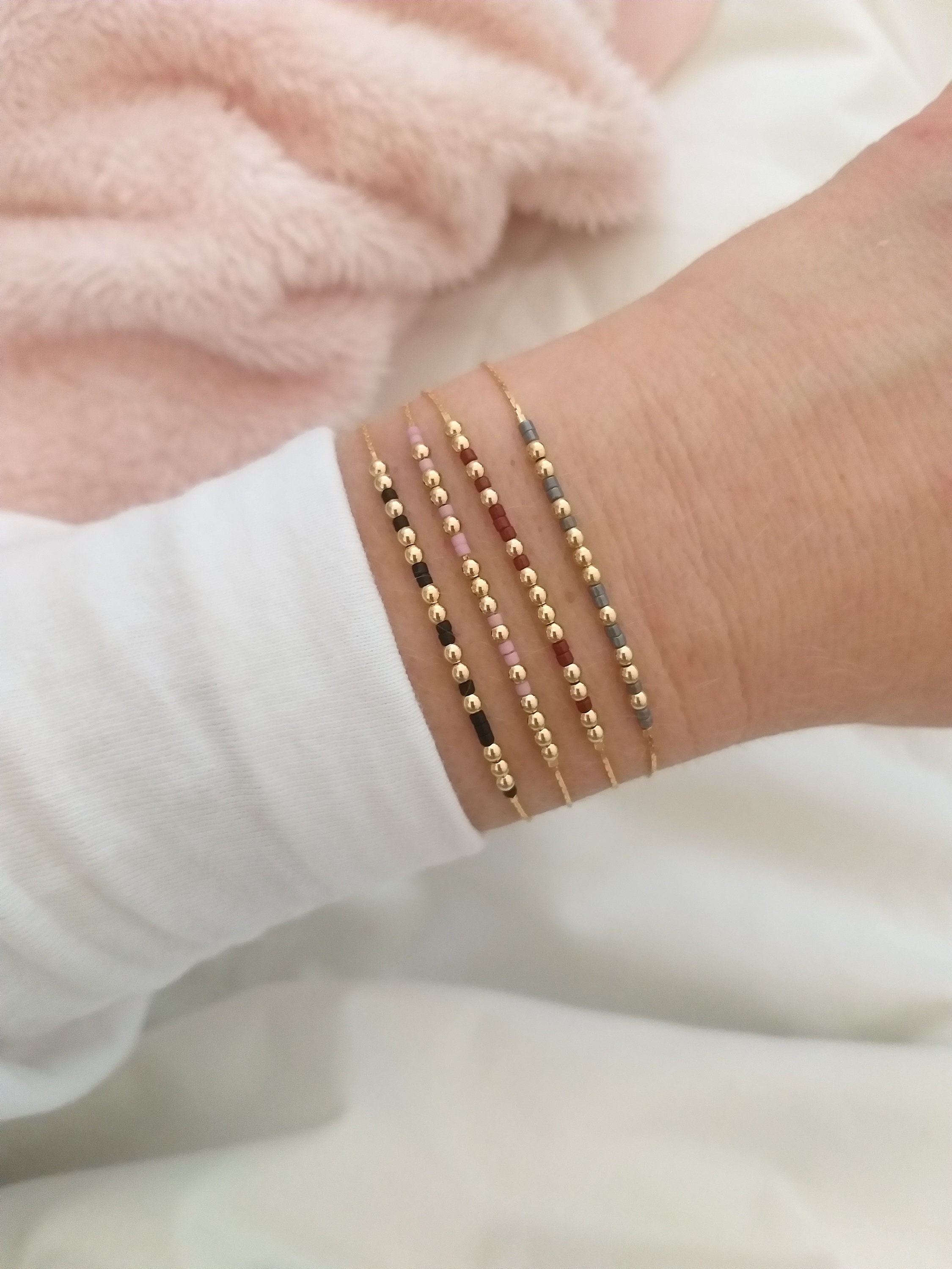 Gray Gold Morse Code Bracelet With Secret Message Hidden - Etsy