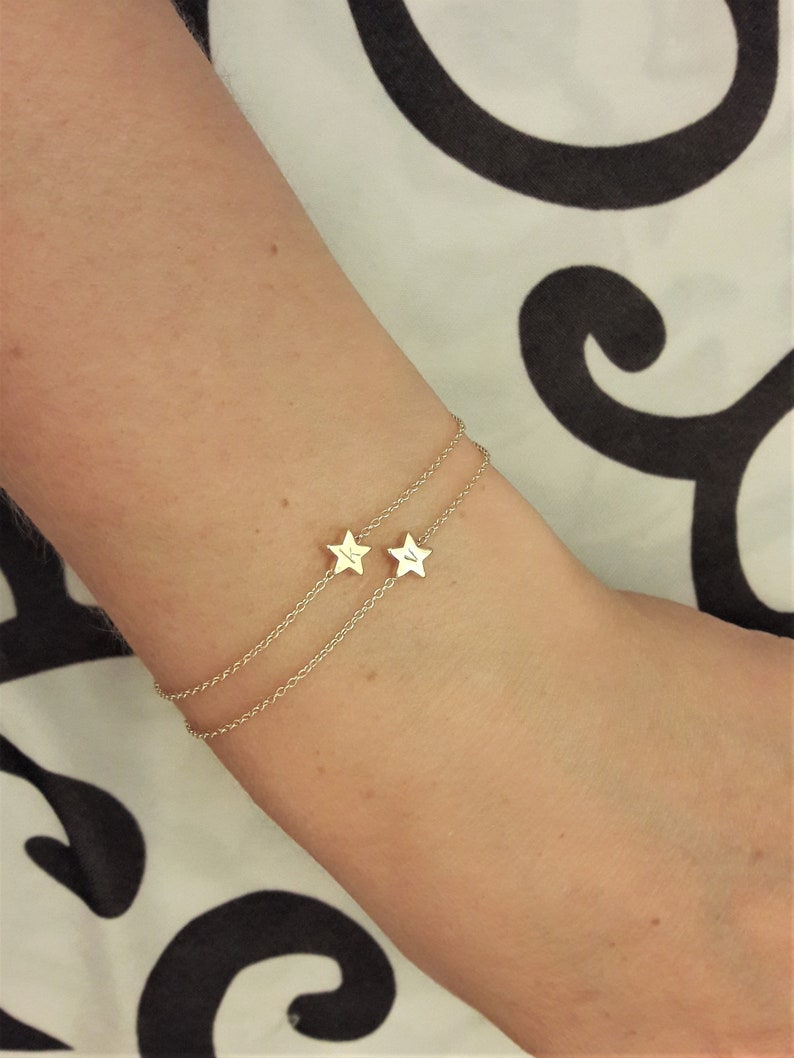 Tiny Star Bracelet / dainty Gold Star Bracelet / Dainty Etsy