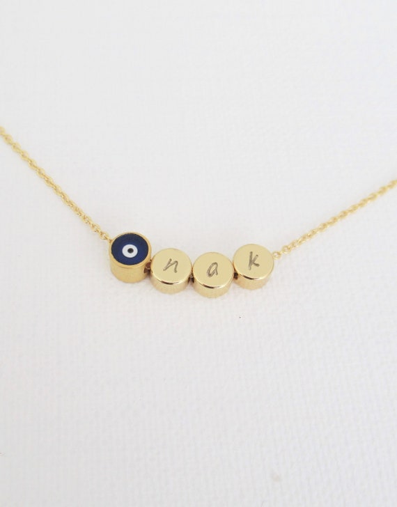 mother necklace with child initial