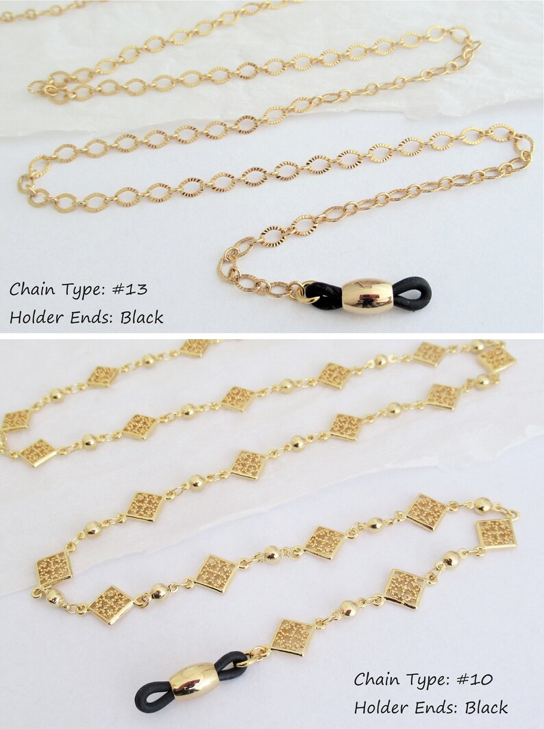 Eyeglass chain hanger Gold sunglasses necklace Glasses Etsy