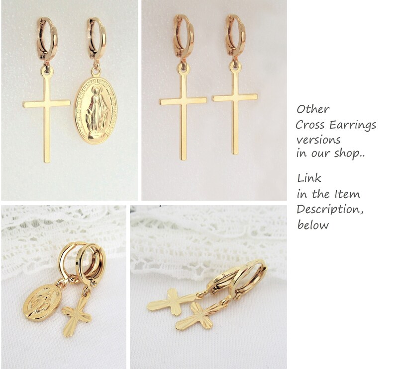 Gold Cross Hoop Earrings X Earrings With Hoops Earrings With Etsy