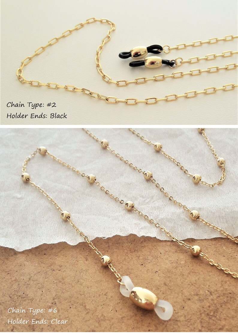 Eyeglass chain hanger Gold sunglasses necklace Glasses Etsy
