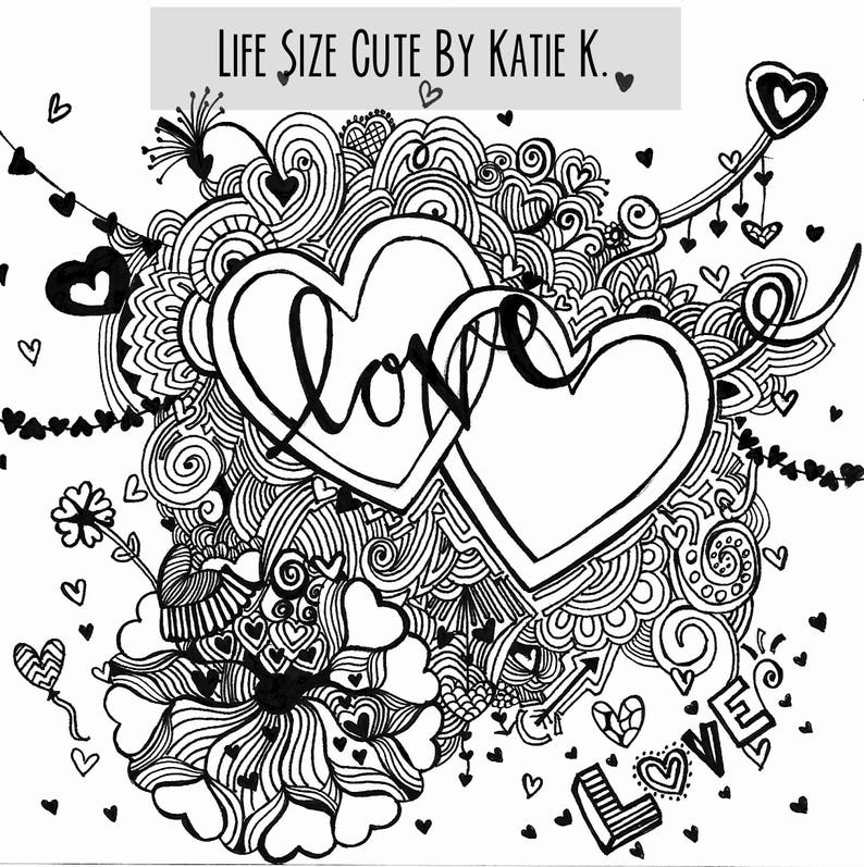 Love Coloring Page Adult Coloring Page Heart Doodle Page Etsy Love Coloring Page Adult Coloring Page Heart Doodle Page Etsy
