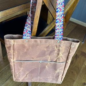 Waxed Canvas Tote bag, market bag