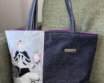 Project bag, small tote - Ghastlies with the knitters