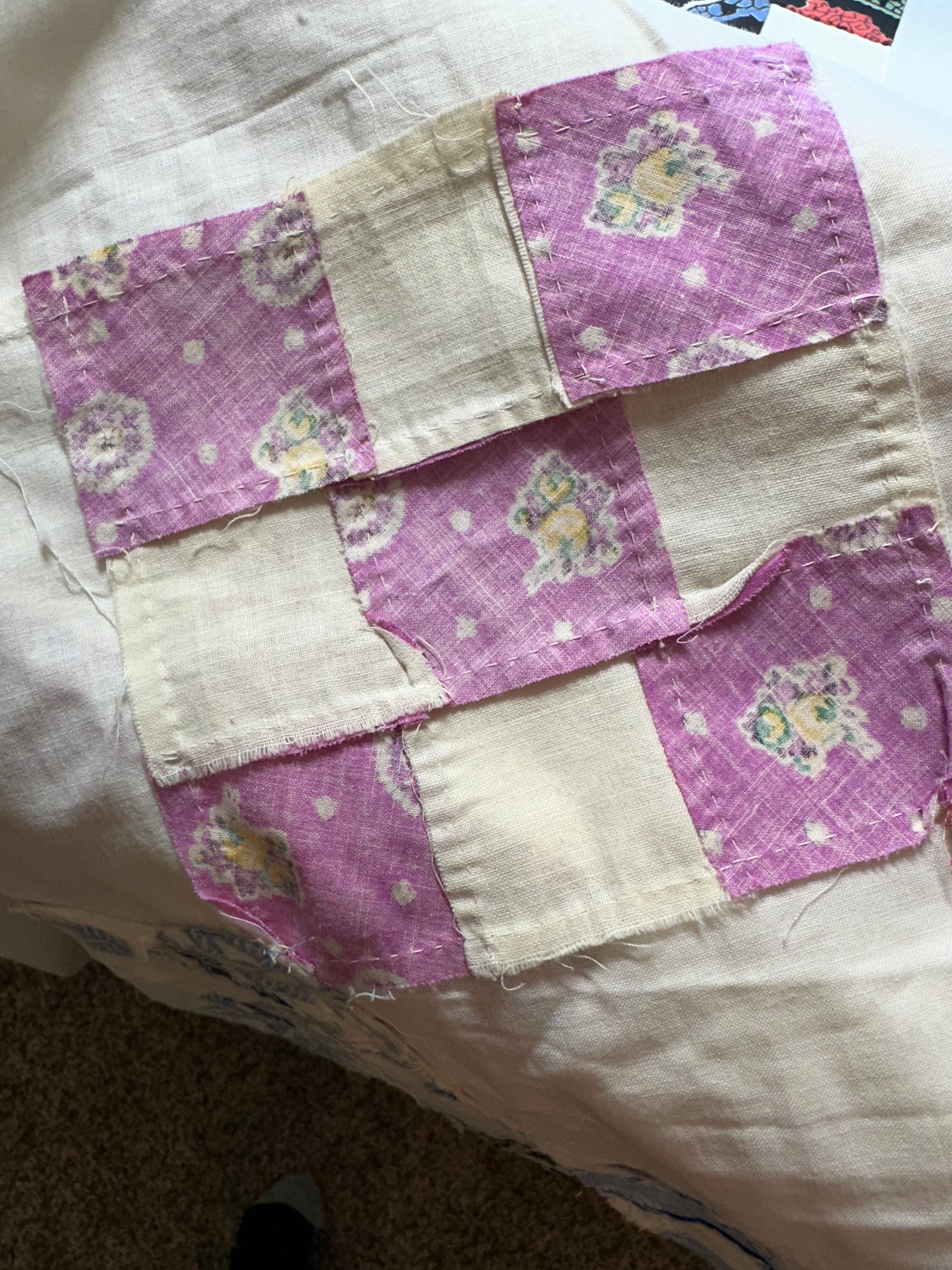 ヴィンテージ 9パッチキルト 64インチ x 70インチ - Etsy 日本