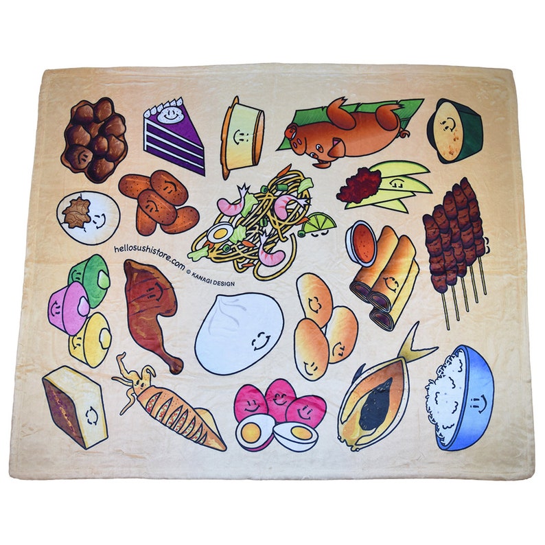 Filipino Blanket Philippines Blanket Filipino Food Blanket Etsy
