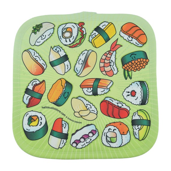 kappa maki lover gift sushi roll potholders sushi roll japanese fun kitchen hotpads makki roll set of potholders salmon tuna
