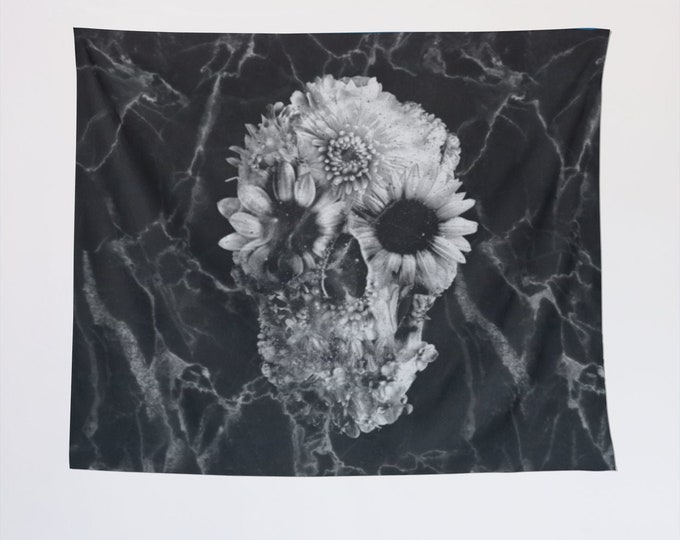 Skull Art Wall Tapestry Sugar Skull Wall Decor Gift Boho Etsy