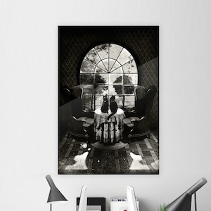 Skull Illusion Metal Print: Gothic Home Decor by Ali Gulec