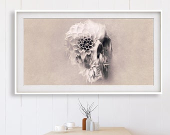 4K Samsung Frame Tv Art, Sugar Skull Frame TV Art, Digital Art Download For Samsung TV, Gothic Home Decor Gift, Sugar Skull Art For Samsung