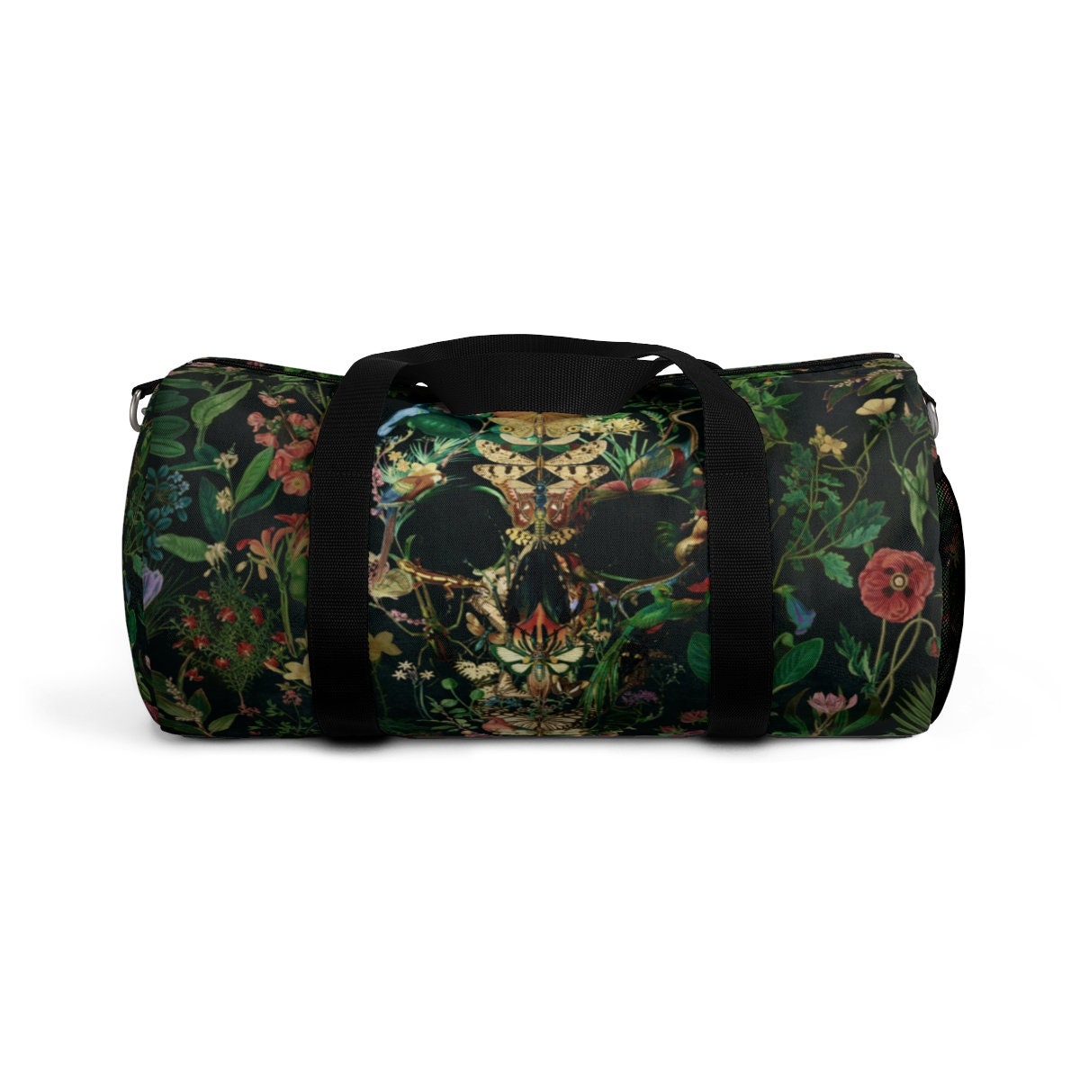 Skull Duffel Bag Floral Skull Art Duffel Bag Gothic Bag | Etsy