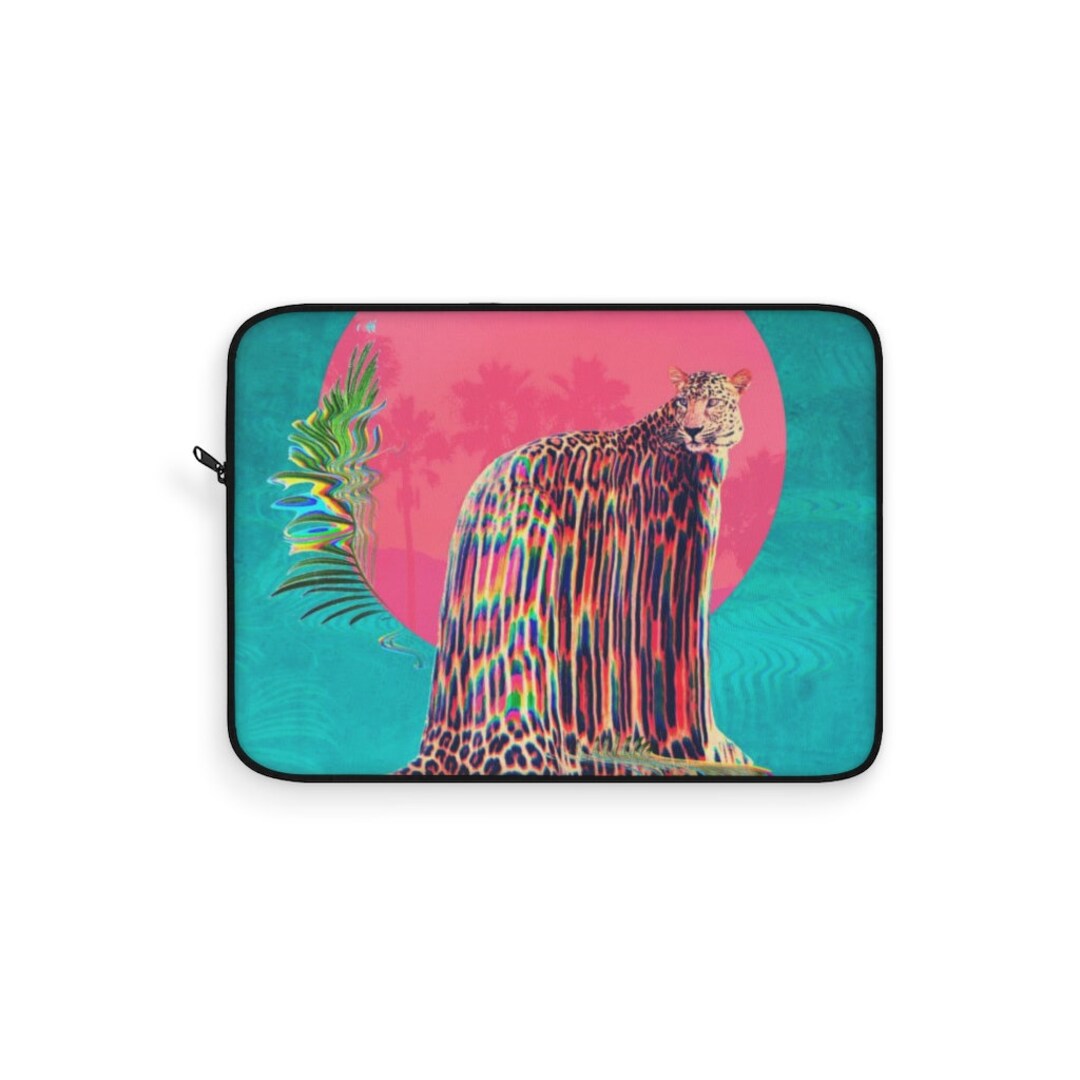 Jaguar Laptop Sleeve, Animal Print Laptop Case, Wild Cat Print Laptop ...