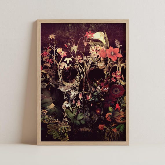 Bloom Skull Floral Art by Ali Gulec | Canvas, Paper, and Framed Options
