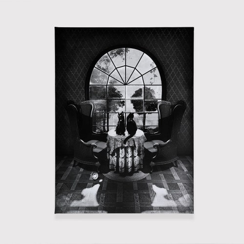 Skull Canvas Print Black and White Skull Canvas Art Print Etsy