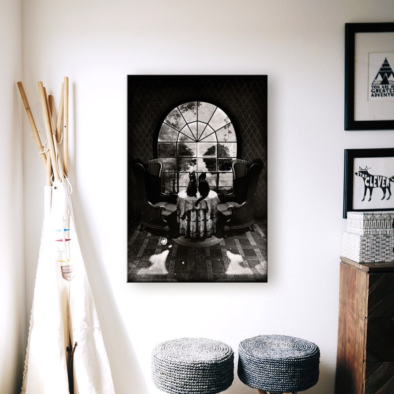 Skull Canvas Print Black and White Skull Canvas Art Print Etsy