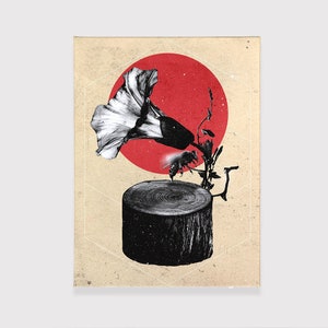 Nature-Inspired Gramophone Canvas Art - Perfect Gift for Music & Nature Lovers