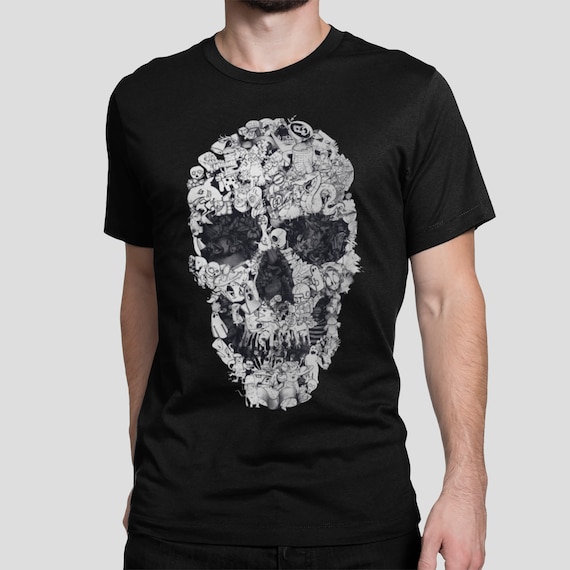 Skull Men's T-shirt Mens Tshirt - Etsy