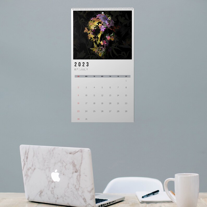 2023 Skull Wall Calendar Sugar Skull Calendar Wall Art - Etsy