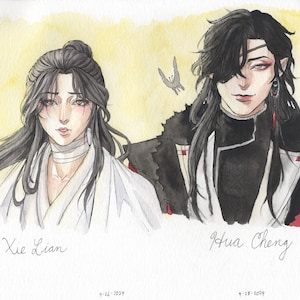 Custom Watercolor Anime Portrait Art Commission, Fan Art or Original Character, Drawing, Painting, Illustration