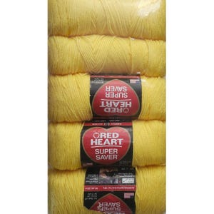 Red Heart Super Saver Yarn Bright Yellow 5-Pack
