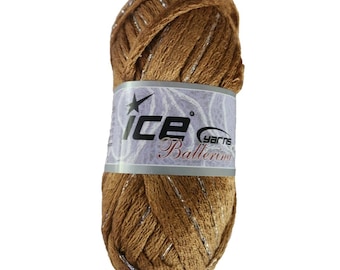 Hilo de bailarina dorado-marrón metálico plateado ICE de Turquía