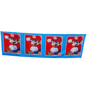 Nintendo Super Mario 8 Uncut Panels cotton Fabric 36x45&quot; each
