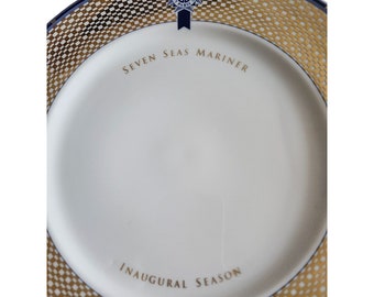 Seven Seas Mariner Inaugural Season Le Cordon Blue Paris Gold Blue White 11.5" Plate