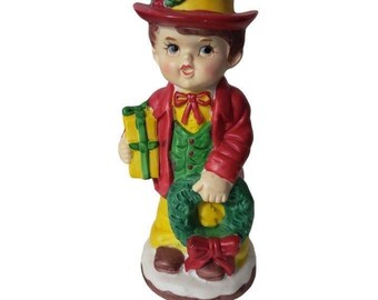 Christmas Dickens Boy Coin Bank 1979 by Chadwick Miller Bisque Porcelain