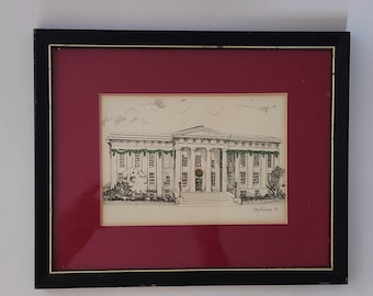 Louisville Court House KY signed Ray Redman 11x9in Print