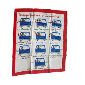 Driving Feminine code on the road Spanish Tea Kitchen Towel