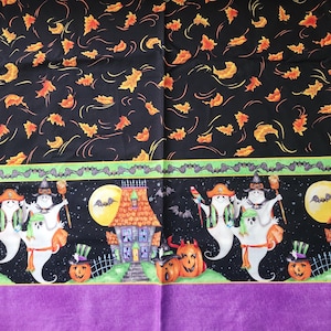 Tessuto di Halloween con bordo doppio, 3,47 iarde, Springs CP18641, 54" x 125"