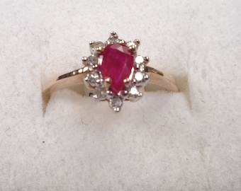 Gold Ruby Ring with 2002 Appraisal ring.