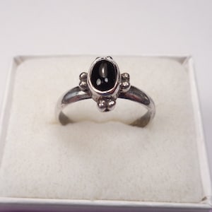 Black Onyx Sterling Silver Ring.