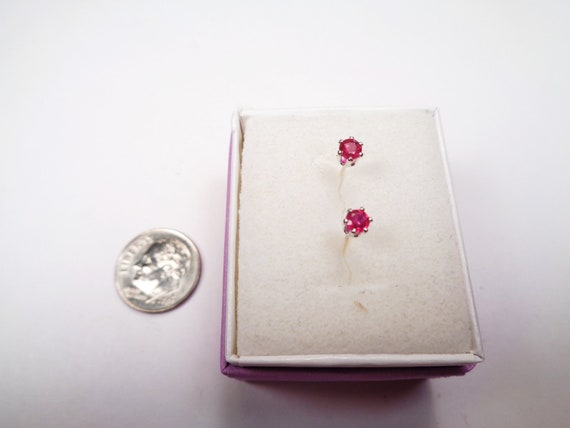 Ruby post earrings deals